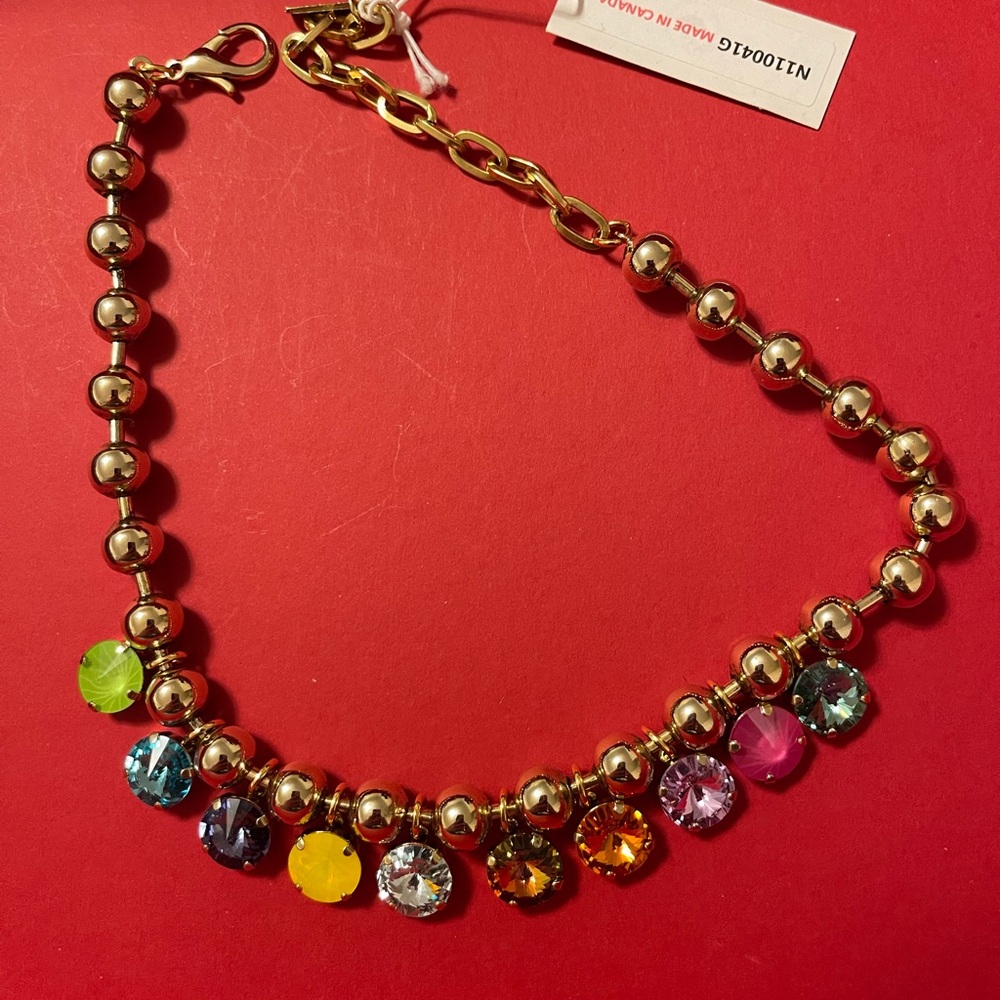 TOVA Gold Multicolor Beaded Necklace